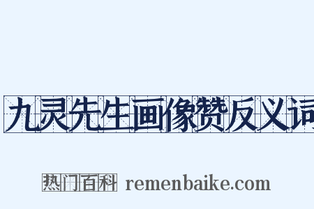 九灵先生画像赞反义词是什么意思的图片